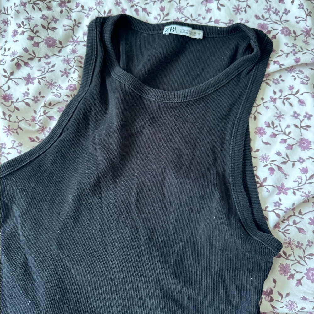 Zara Black Fitted Tank Top